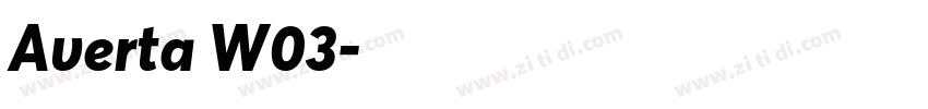 Averta W03字体转换